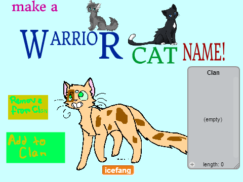 Ultimate Warrior Clan Generator 0.1 Alpha