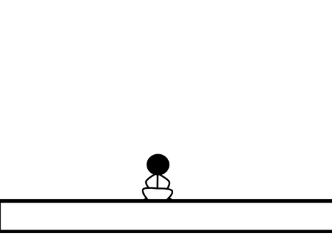 why he crouch?