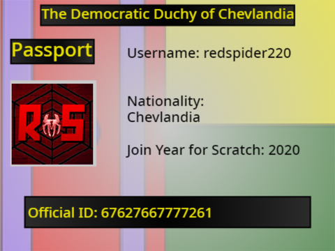 Red Glitchy Spider's Passport