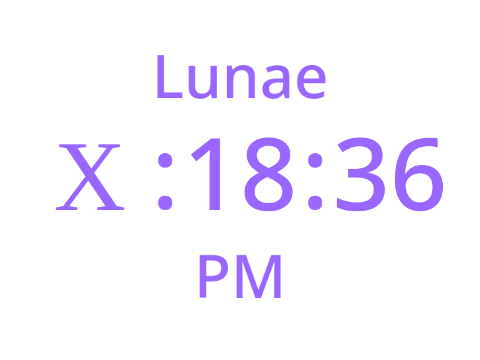 Clock(Latin Version with Roman Numerals)