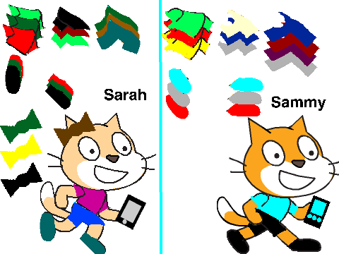 Twin cat dress up