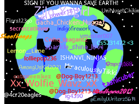 Sign if you wanna save Earth!  remix remix