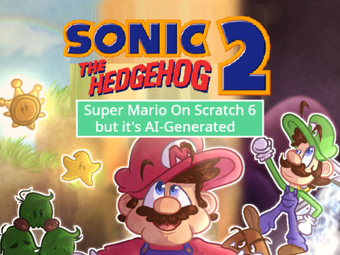 Super Mario on Scratch 6 Enlightened but it's AI-Generated