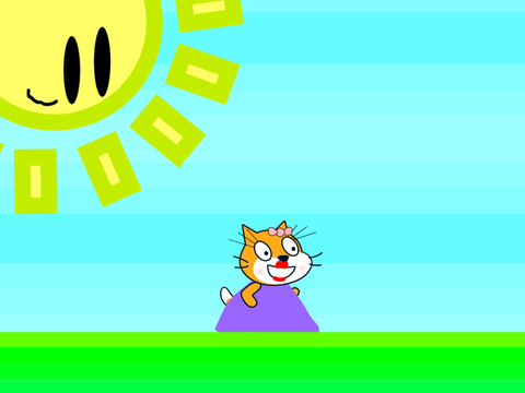 scratch cat in a dress