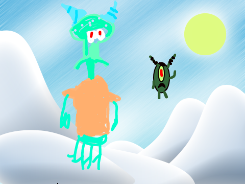 Hell squidward (Color  invert mode only) 