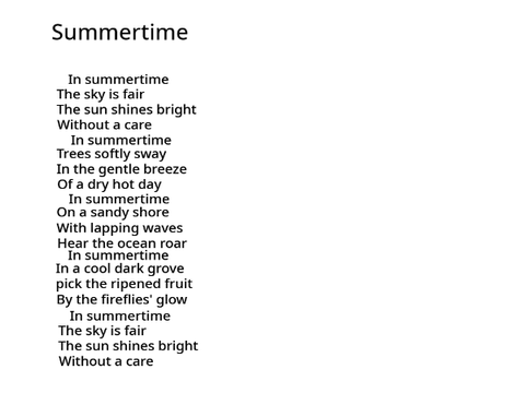 My entry, Summertime