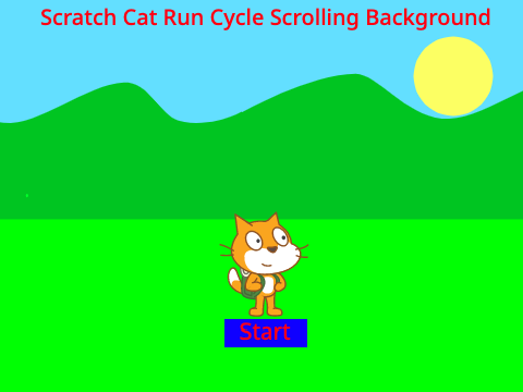 Scratch Cat Run Cycle A Scrolling Background