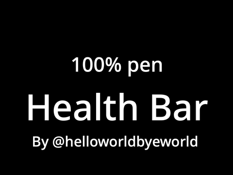 Backpackable/remixable 100% pen health bar