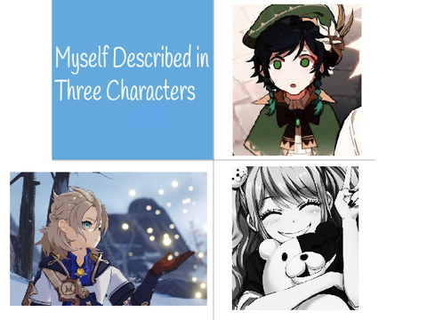 Describe Yourself In Three Characters