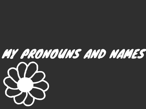 My Pronouns and Names