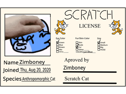 Mah license Uwu