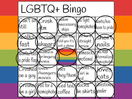 LGBTQ+ Bingo : )   [literally how th-]
