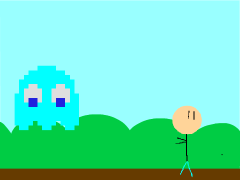 Add yourself running from a giant Inky!