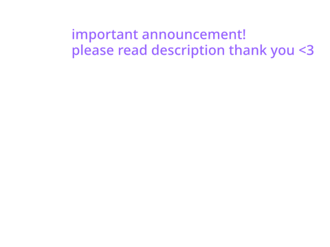 quick announcement
