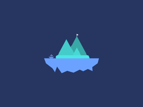 Floating Island // vector art