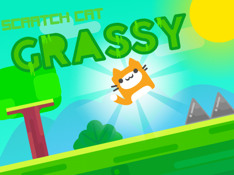 Scratch Cat | Grassy Hills #Art #Games #Trending #Popular #All