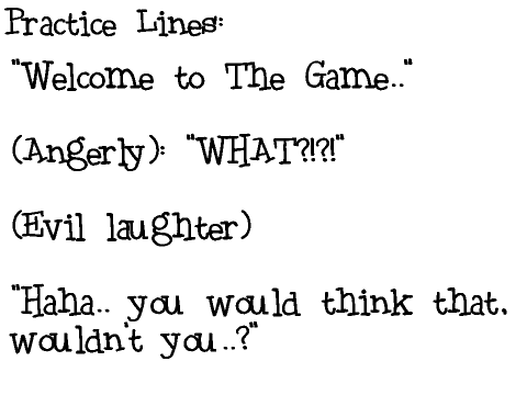 The Game Voice Auditions sorry its late :(