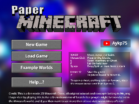Paper Minecraft But You Play As Me!