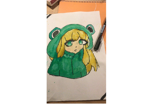 My Frog Girl drawing