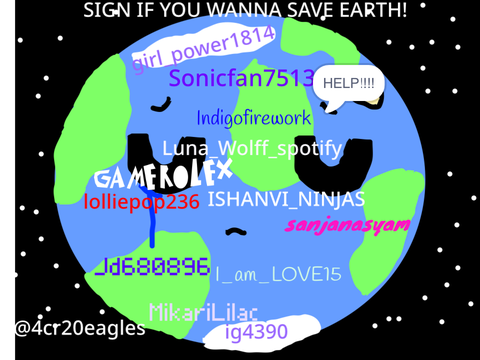 Sign if you wanna save Earth! remix x12 (+1 every time) remix remix remix