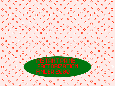 Prime Factorization Finder