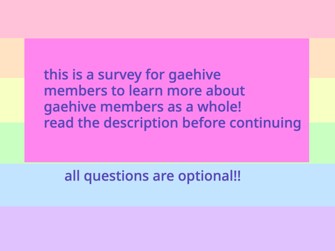 survey for gaehive members- remix