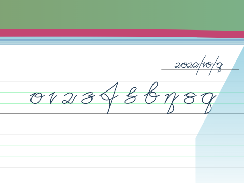 Cursive for Numbers