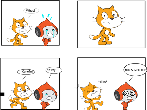 Remix this project and fill in the speech bubbles describing what they're saying. :D remix remix-2