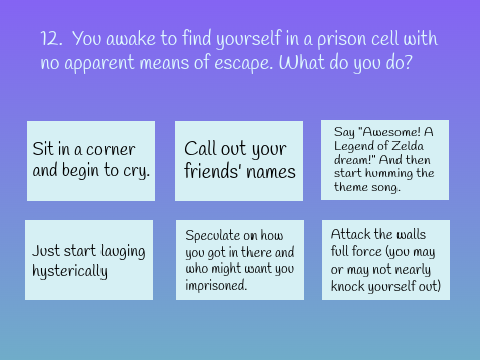 THE EXPERIMENT personality quiz