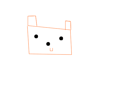 dot draws a very poorly drawn bear thing