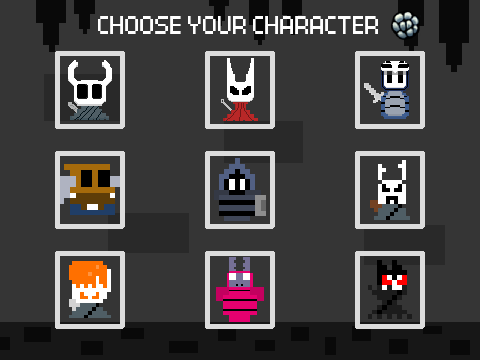 Hollow Knight Mini-Forgotten Crossroads (all characters unlocked!!!)