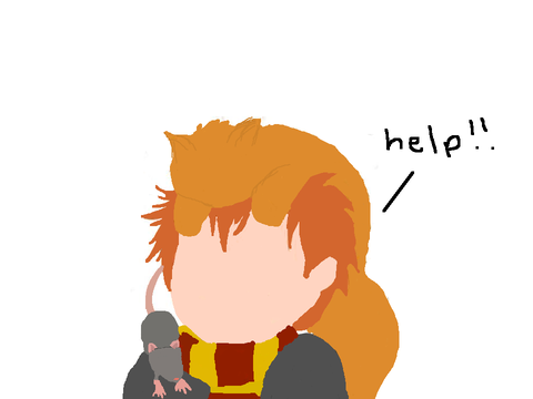Crookshanks jumps on Ron!