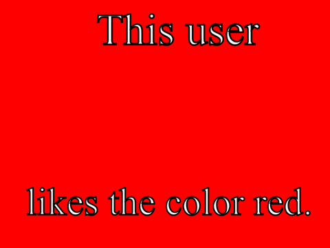 This user likes the color red.
