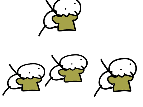 Fat Guys eating toast 