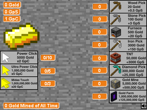 Minecraft Clicker Alpha v0.7.5