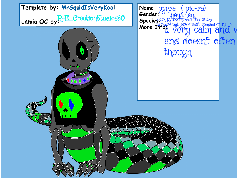 Lamia Skeleton OC Template remix