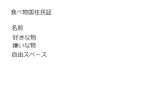 食べ物国住民証