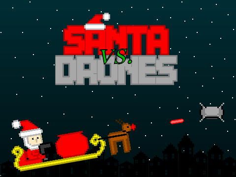 Santa vs. Drones -- a Christmas-themed Pixel Game