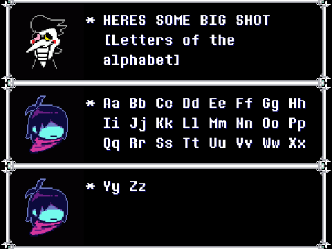 deltarune text sprites.