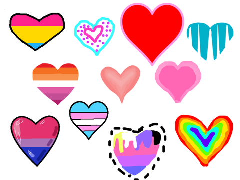 Draw a heart and add!  remix remix remix