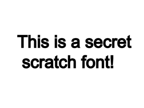 Secret Scratch font