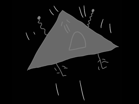 Triangle man falls down into the sewer
