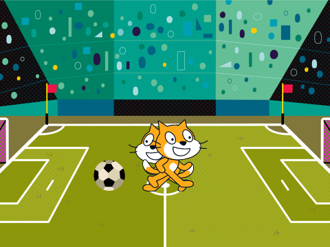 Day 4: Scratch Cat scores a goal