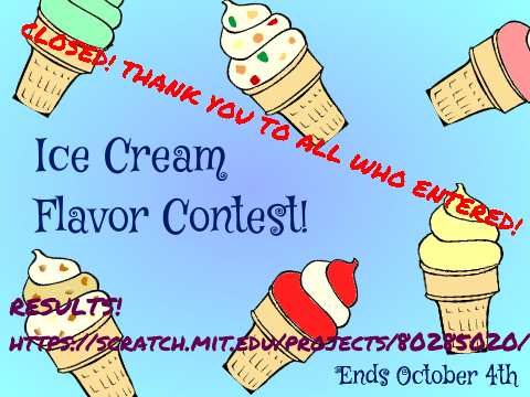 Ice Cream Flavor Contest CLOSED: 30 Follower Special