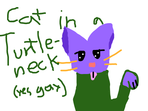 Gay Cat in a Turtleneck