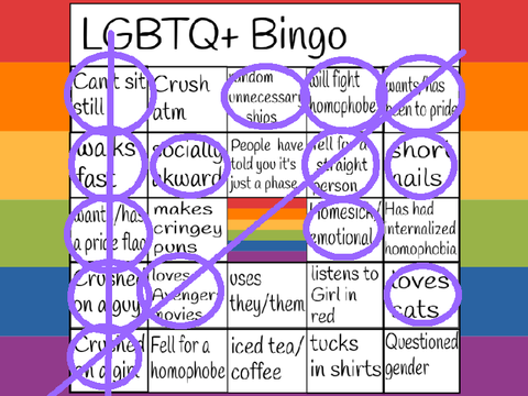 LGBTQ+bingo!!