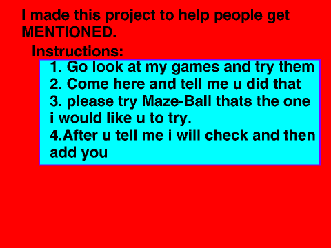 Shoutouts/GET MENTIONED
