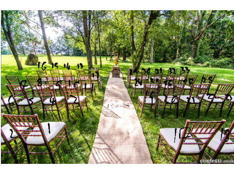 Pick your seat for the wedding