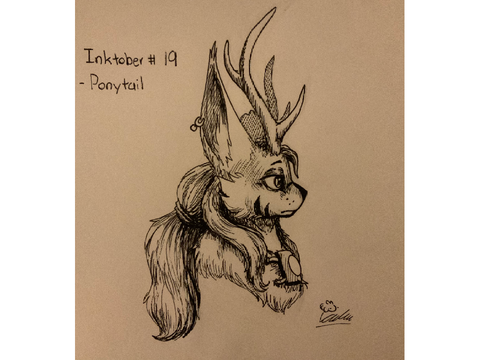 Inktober #19 - ponytail 