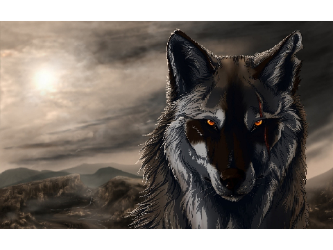 wolf art
